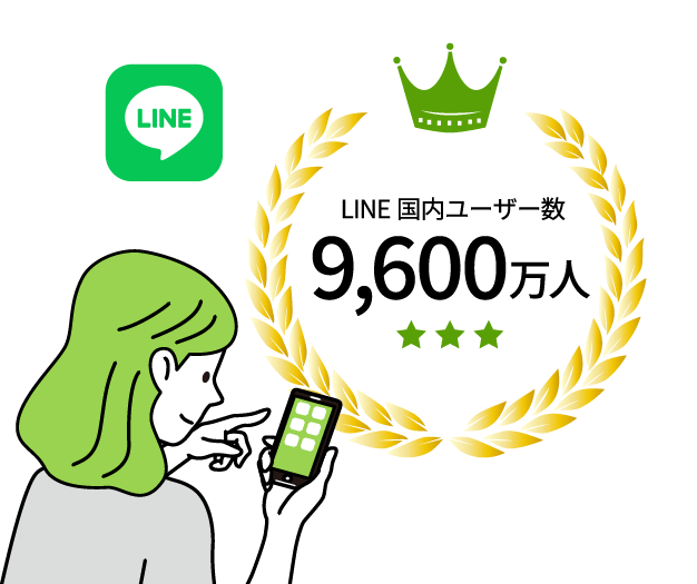 LINE国内ユーザー数9600万人